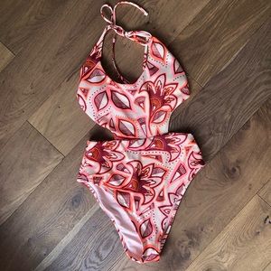 Aerie One Piece Swim Suit NWOT Peach Sz M